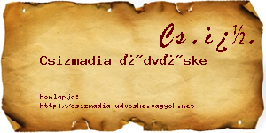 Csizmadia Üdvöske névjegykártya